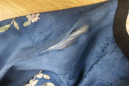 A Chinese embroidered silk robe